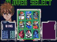 une photo d'Ã©cran de Mobile Suit Gundam Wing - Endless Duel sur Nintendo Super Nes